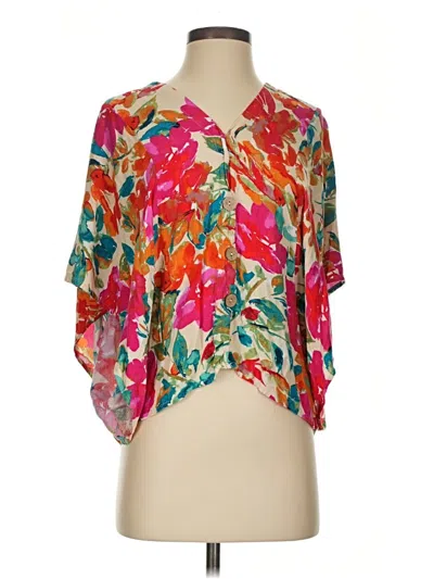 Pre-owned Vici Short Sleeve Blouse In Pink