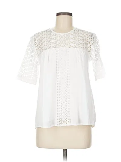 Pre-owned Vici Short Sleeve Blouse In White
