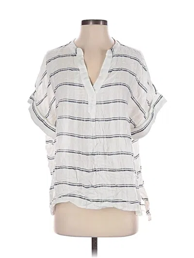 Pre-owned Vici Short Sleeve Blouse In White
