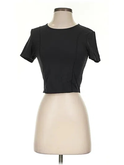 Pre-owned Vici Short Sleeve Top Black Keyhole Neckline Tops