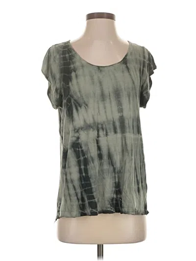 Pre-owned Vici Short Sleeve Top Gray Tie-dye Pattern Scoop Neck Tops