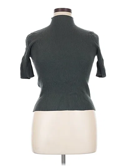 Pre-owned Vici Short Sleeve Top Gray Turtleneck Tops