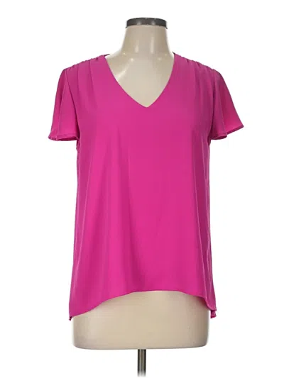 Pre-owned Vici Short Sleeve Top Pink V-neck Tops