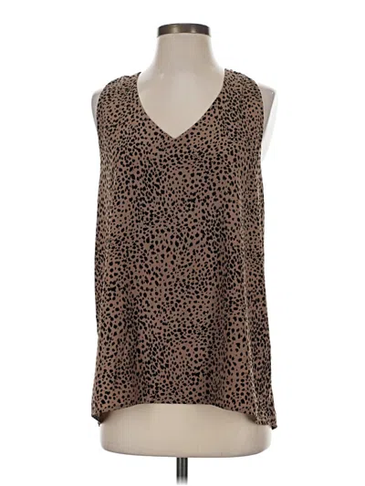 Pre-owned Vici Sleeveless Blouse In Brown