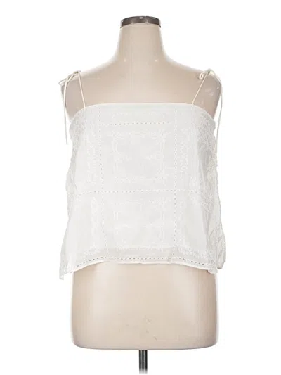 Pre-owned Vici Sleeveless Blouse In White