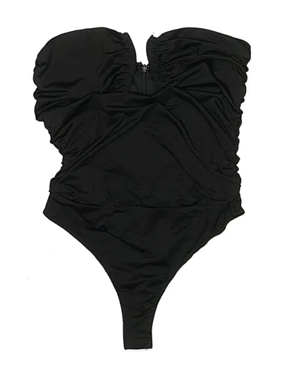 Pre-owned Vici Sleeveless Top Black Plunge Neckline Tops