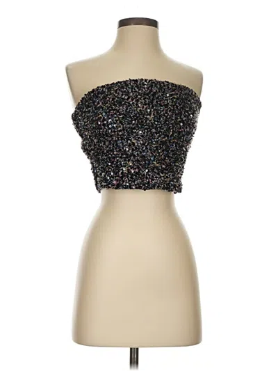 Pre-owned Vici Sleeveless Top Black Strapless Neckline Tops