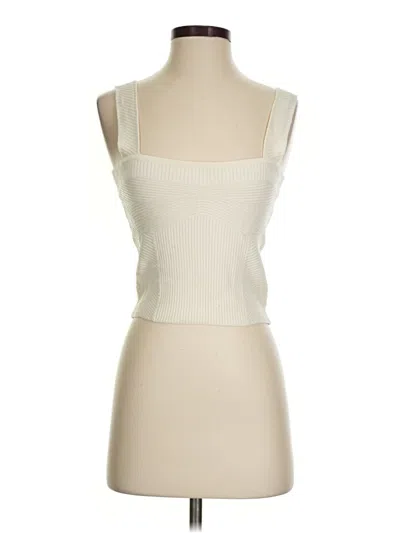 Pre-owned Vici Sleeveless Top Ivory Strapless Neckline Tops