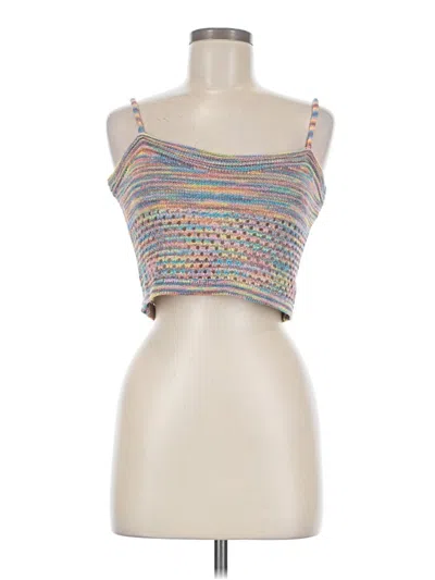Pre-owned Vici Sleeveless Top Silver Sweetheart Neckline Tops