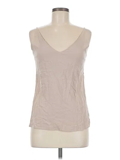 Pre-owned Vici Sleeveless Top Tan Scoop Neck Tops In Brown