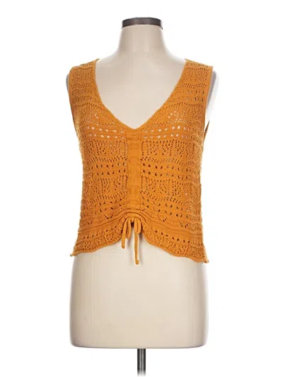 Pre-owned Vici Sweater Vest In Orange