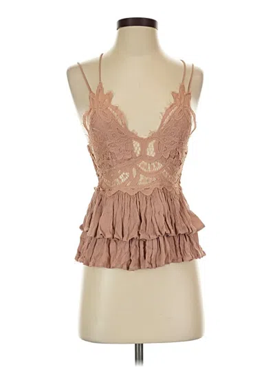Pre-owned Vici Tank Top Brown Halter Neckline Tops