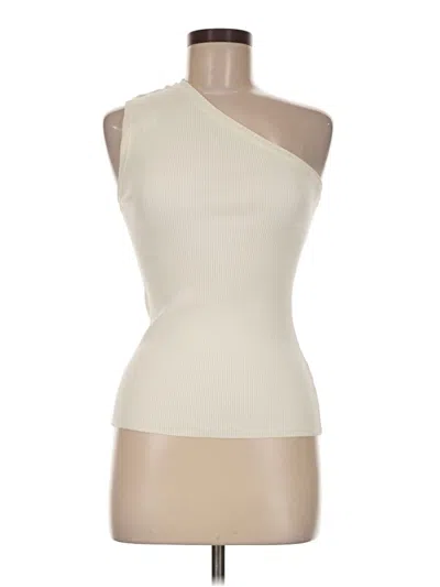 Pre-owned Vici Tank Top Ivory One Shoulder Neckline Tops