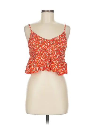 Pre-owned Vici Tank Top Orange Strapless Neckline Tops