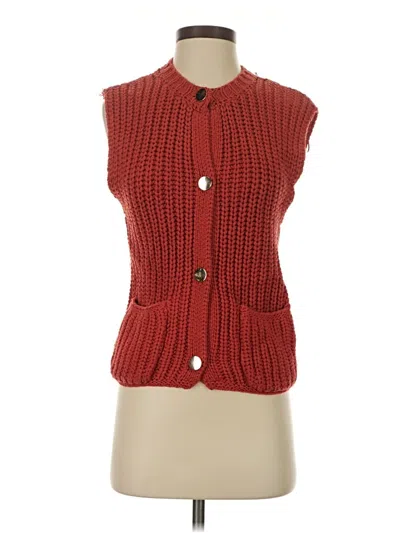 Pre-owned Vici Tank Top Red Collared Neckline Tops