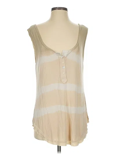 Pre-owned Vici Tank Top Tan Plunge Neckline Tops