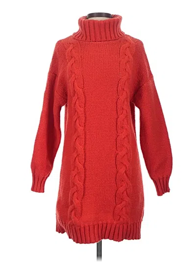Pre-owned Vici Turtleneck Sweater In Red