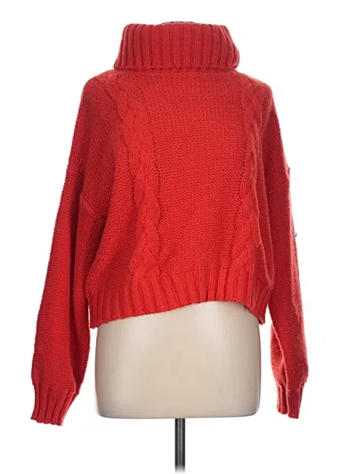 Pre-owned Vici Turtleneck Sweater In Red