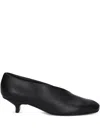 Vicini Square-toe Kitten-heel Pumps In Black