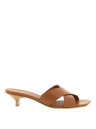 Vicini Leather Mules In Brown