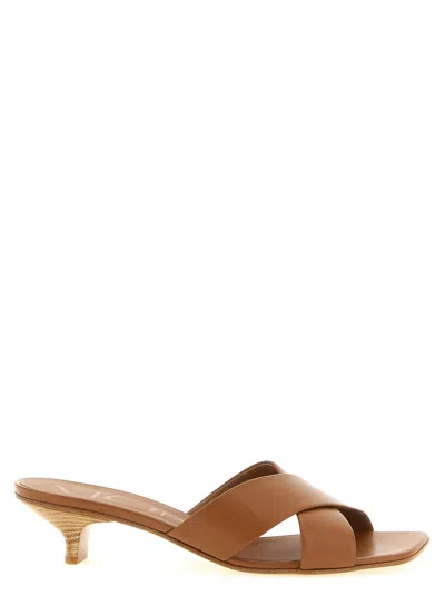 Vicini Leather Mules In Brown