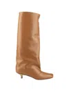 Vicini Square-toe Leather Boots In Multi
