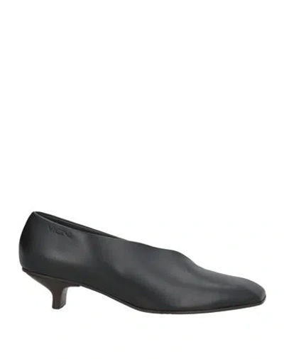 Vicini Asymmetrical-cutout Square Pumps In Black
