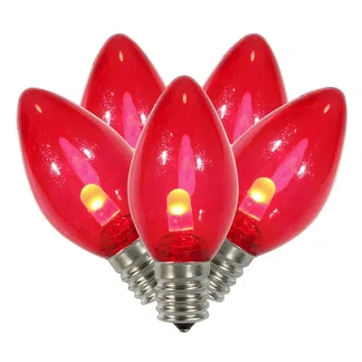 Vickerman 0.09 Watt, C7 Led, Dimmable Light Bulb E12/candelabra Base In Orange