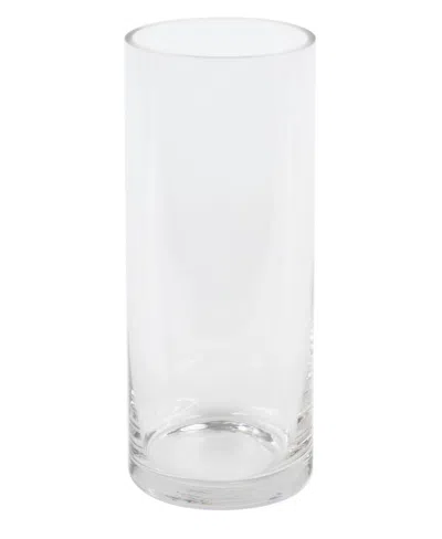 Vickerman 10" Clear Cylinder Glass Container. Includes Two Pieces Per Set. In Transparent