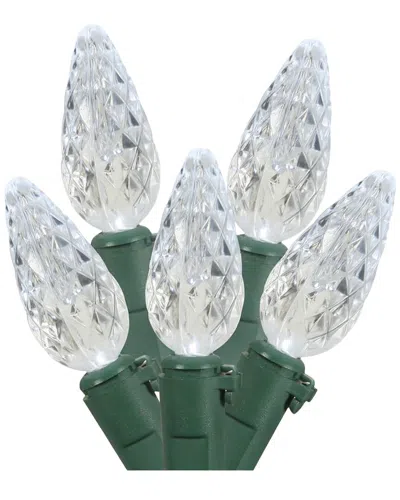 Vickerman 100 Cool White C6 Led Single Mold Light On Green Wire