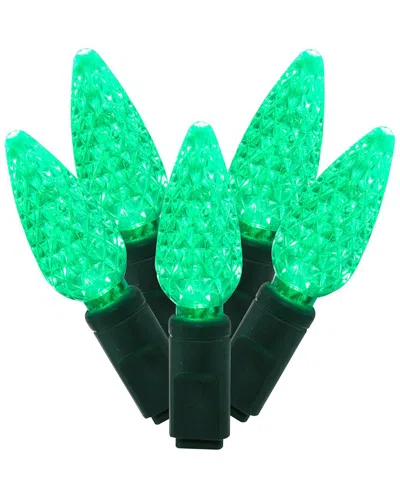 Vickerman 100 Green C6 Led Single Mold Light On Green Wire