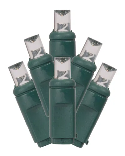 Vickerman 100 Warm White Wide Angle Led Light On Green Wire