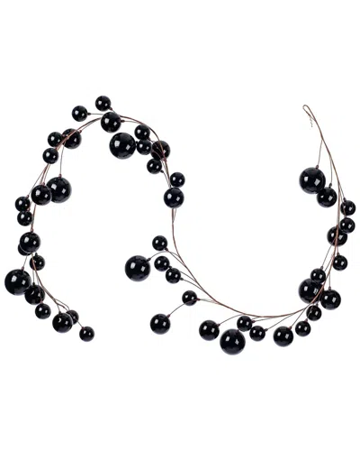Vickerman 10ft Black Pearl Branch Ball Wire Garland