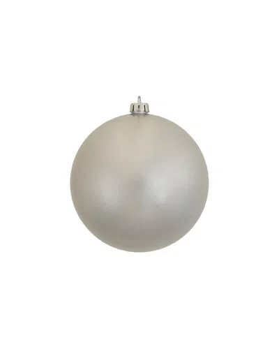Vickerman 10in Silver Candy Ball Ornament In Gray