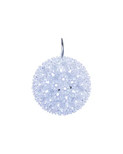 Vickerman 10in Starlight Sphere Christmas Ornament With 150 Cool White Wide Angle Led Lights In Blue