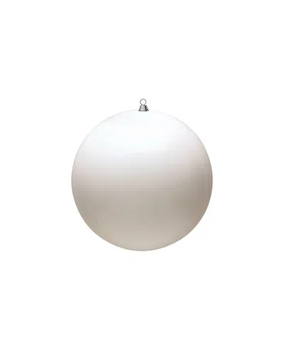 Vickerman 10in White Shiny Ball Ornament