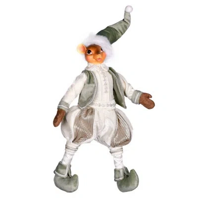 Vickerman 14" Jewel-tide Greetings Collection Mouse Doll, 2 Pack In Gray;gray;gray;gray