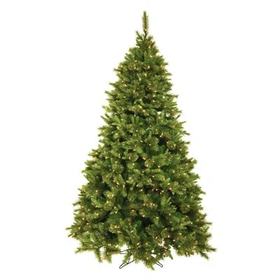 Vickerman 15' Cashmere Pine Slim Tree With 7078 Tips, 2650 Led Mini Warm White Clear Lights In Green