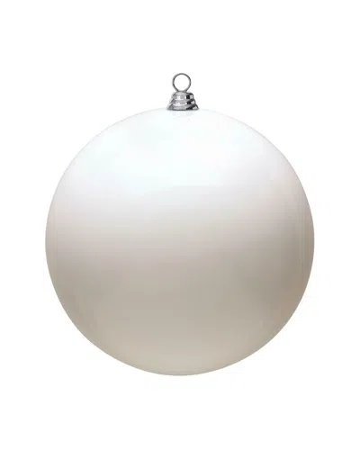 Vickerman 15.75in White Shiny Ball Ornament In Neutral