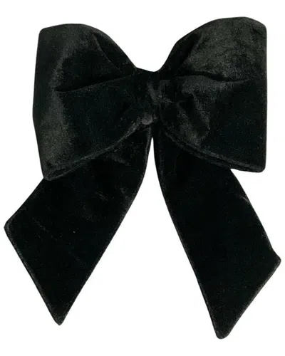 Vickerman 15in Plush Velvet Christmas Bow In Black