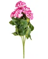 Vickerman 19.5" Artificial Light Pink Geranium Bush In Light Pink