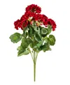 Vickerman 19.5" Artificial Red Geranium Bush In Red