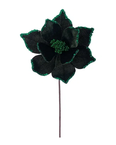 Vickerman 21.5in Green Poinsettia Stem, Set Of 6