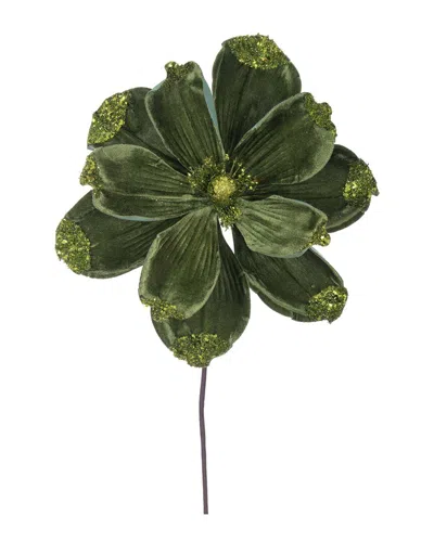 Vickerman 21.5in Lime Velvet Magnolia In Green