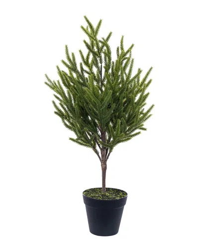 Vickerman 23.5in Potted Green Norfolk Pine Tree