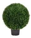 Vickerman 24" Artificial Potted Green Cedar Ball In No Color