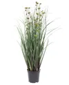 Vickerman 24" Artificial Potted Green Grass And Eucalyptus In No Color