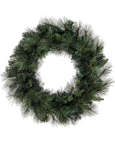 Vickerman 24in Brighton Pine Artificial Wreath With 150 Pe/pvc Tips In Green