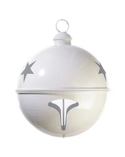 Vickerman 24in Matte White Iron Bell Ornament