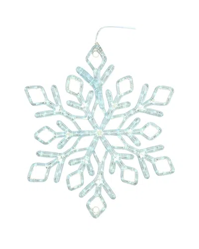 Vickerman 24in Pure White Led Diamond Twinkle Rope Light Snowflake In Green